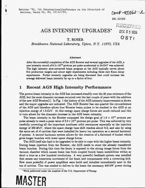 AGS intensity upgrades