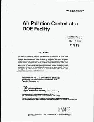 Air pollution control at a DOE facility