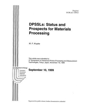 DPSSLs: status and prospects for materials processing