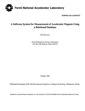 A software system for measurement of accelerator magnets using a relational database