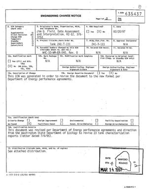 TANK CHARACTERIATION REPORT FOR SINGLE-SHELL TANK 241-T-111