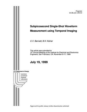 Subpicosecond single-shot waveform measurement using temporal imaging