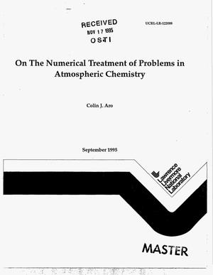 On the numerical treatment of problems in atmospheric chemistry