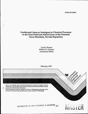 Geothermal areas as analogues to chemical processes in the near-field and altered zone of the potential Yucca Mountain, Nevada repository
