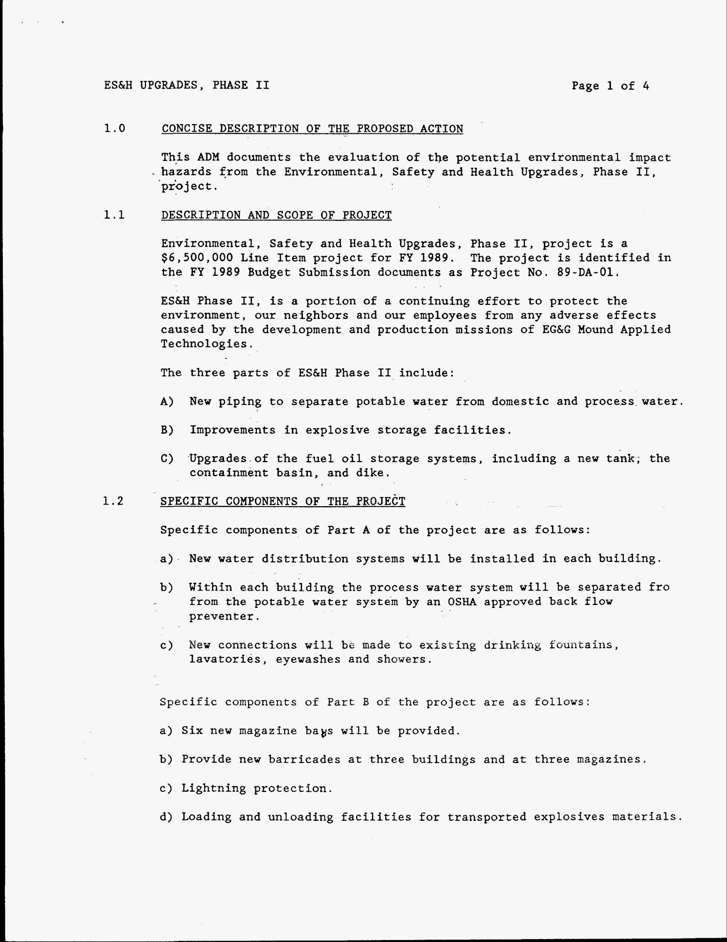 Action Description Memorandum for the FY 1989 Line Item: Environmental, Safety and Health Upgrades, Phase 2
                                                
                                                    [Sequence #]: 4 of 7
                                                