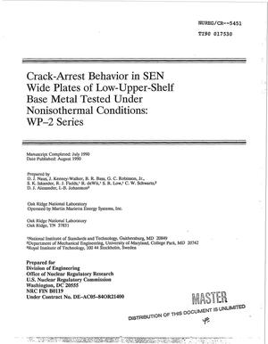 Crack-arrest behavior in SEN wide plates of low-upper-shelf base metal tested under nonisothermal conditions: WP-2 series