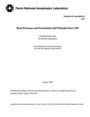 Hard processes and perturbative QCD results from CDF