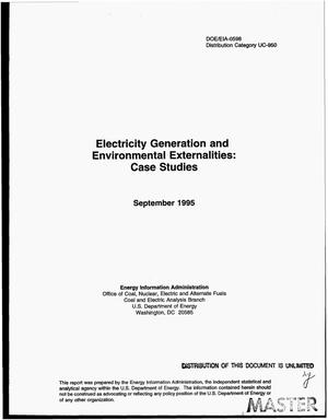 Electricity generation and environmental externalities: Case studies, September 1995