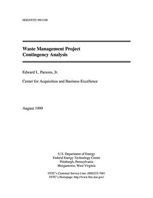Waste Management Project Contingency Analysis