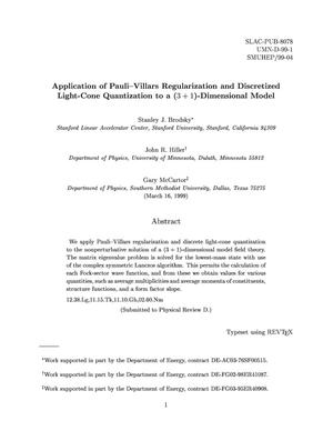 Application of Pauli-Villars Regularization and Discretized Light-Cone Quantization to a (3+1)-Dimensional Model