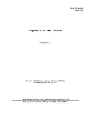 Alignment of the VISA Undulator