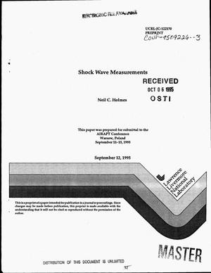 Shock Wave Measurements
