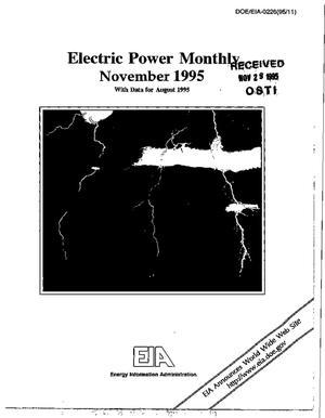 Electric Power monthly, November 1995 with data for August 1995