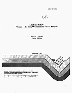Loch Linnhe `94: Current meter array operations and on-site analysis