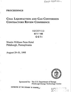 Coal liquefaction and gas conversion contractors review conference: Proceedings