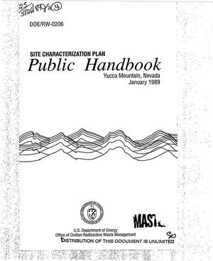 Site characterization plan: Public Handbook, Yucca Mountain, Nevada
