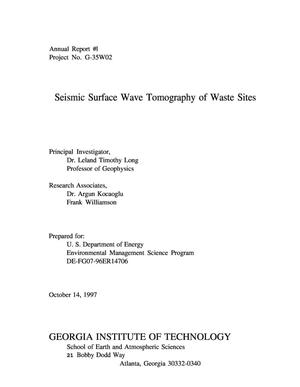 Seismic surface wave tomography of waste sites. 1997 annual progress report