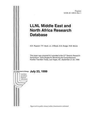 LLNL Middle East and North Africa research database