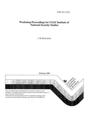 Workshop proceedings for USAF Institute of National Security Studies