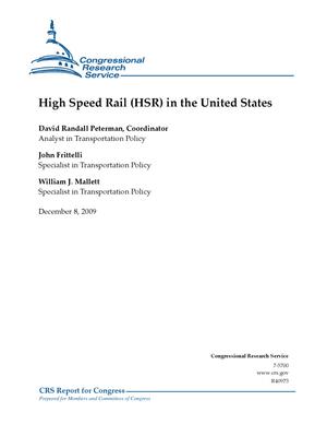 Primary view of object titled 'High Speed Rail (HSR) in the United States'.
