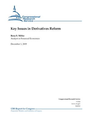 Key Issues in Derivatives Reform