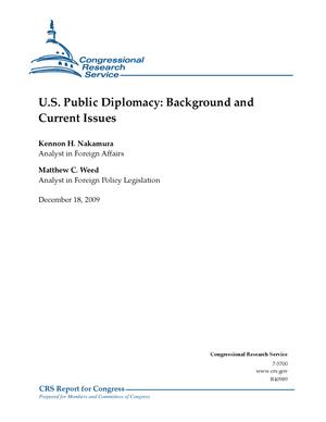 U.S. Public Diplomacy: Background and Current Issues