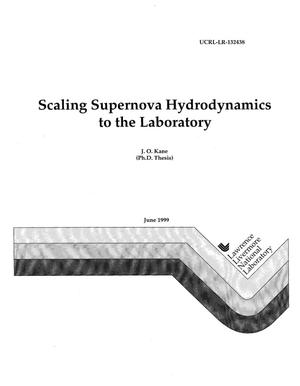Scaling supernova hydrodynamics to the laboratory