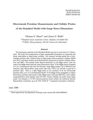 Electroweak Precision Measurements and Collider Probes of the Standard Model with Large Extra Dimensions