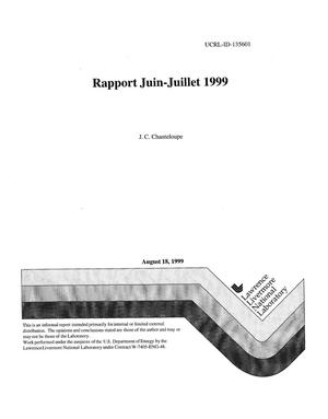 Rapport Juin-Juillet 1999