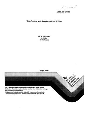 Content and structure of MCF files