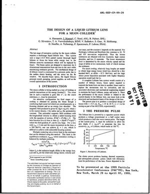 The design of a liquid lithium lens for a muon collider.