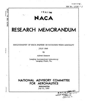 Bibliography of NACA Papers on Rotating-Wing Aircraft, July 1948