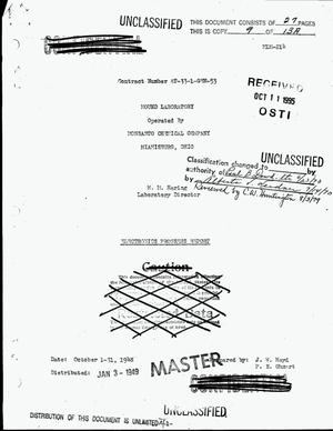 Electronics progress report, October 1--31, 1948