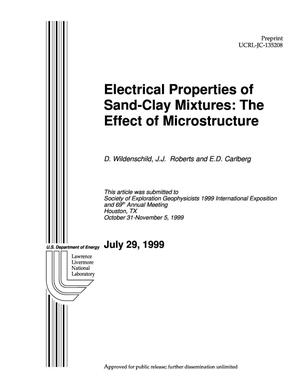 Electrical properties of sand-clay mixtures: the effect of microstructure