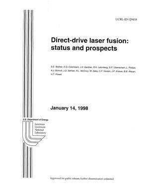 Direct-drive laser fusion: status and prospects