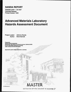 Advanced Materials Laboratory hazards assessment document