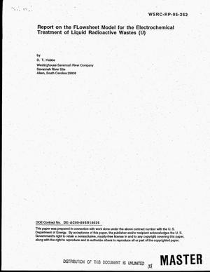 Report on the flowsheet model for the electrochemical treatment of liquid radioactive wastes