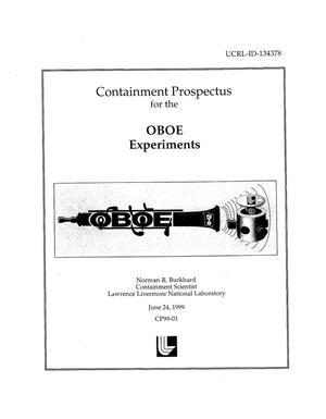 OBOE containment prospectus