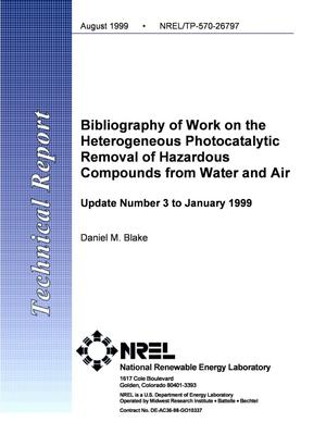 Bibliography of Work on the Heterogeneous Photocatalytic Removal of Hazardous Compounds from Water
