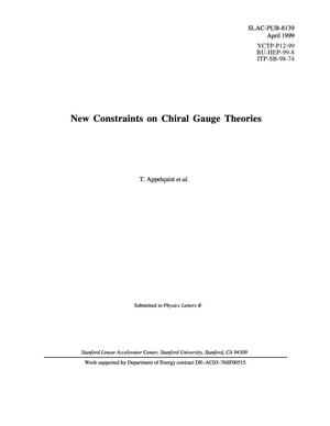 New Constraints on Chiral Gauge Theories