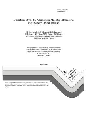 Detection of 99Tc by accelerator mass spectrometry: preliminary investigations