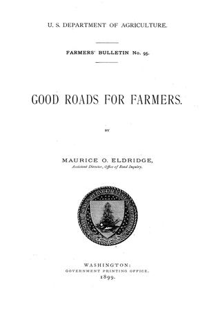 Primary view of Good roads for farmers.