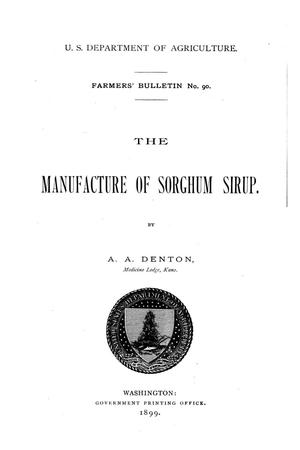 The manufacture of sorghum sirup.