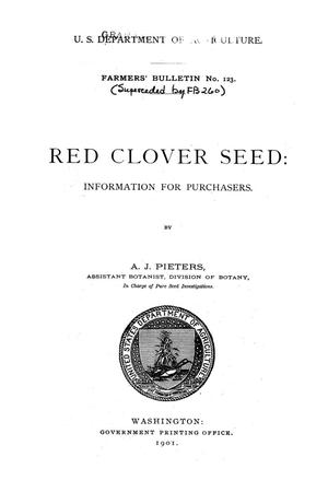 Red clover seed: information for purchasers.