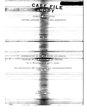 Determination of the Air Forces and Moments Produced by the Ailerons of an Airplane