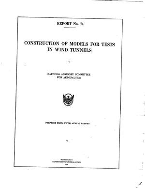 Construction of Models for Tests in Wind Tunnels