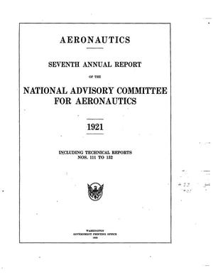 Primary view of object titled 'Annual Report of the National Advisory Committee for Aeronautics (7th). Administrative Report Including Technical Reports Nos. 111 to 132'.