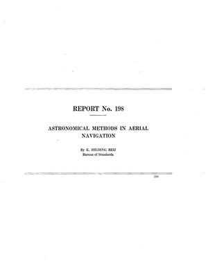 Astronomical Methods in Aerial Navigation