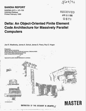 Delta: An object-oriented finite element code architecture for massively parallel computers