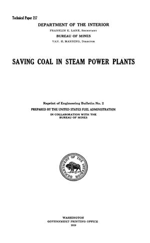 Saving Coal in Steam Power Plants